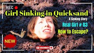 How to escape? || Girl Sinking in Quicksand || Real Girl_3 #survival #adventure #quicksand