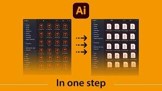 In one step, convert multiple Adobe Illustrator files to PDF files