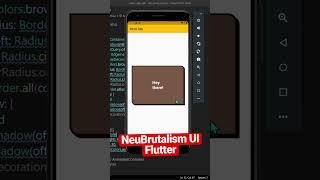 NeuBrutalism ui | design trends #shorts #flutter