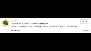 Customer Centric Discovery Strategies [Salesforce Trailhead Answers]