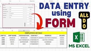 Data Entry Using Form in MS Excel l How to do Data Entry in Excel? | Computer Tech Academy