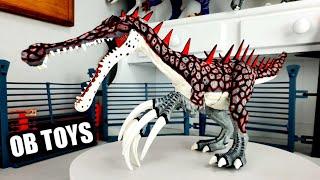 CUSTOM MATTEL SARCOZINOSAURUS | THERIZINOSAURUS & SARCOSUCHUS | OB TOYS GLOW IN THE DARK HYBRID TOY