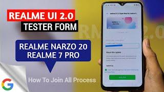 Realme UI 2.0 Tester Form Released For Realme 7 Pro and Realme Narzo 20 Series  Full Details !