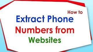 How to extract phone numbers from website?