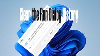 How to Clear the Run Dialog History in 10 SECONDS