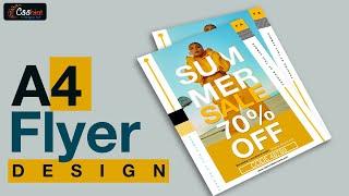 Creative A4 Flyer Design - Photoshop CC Tutorial | How to create flyer #csshint #photoshoptutorial