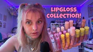 ASMR pure tingly lipgloss pumping sounds and rambling! showing you my whole collection 