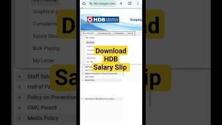 How To download HDB Salary Slip #hdb #salary #slip #download @Techkamboj 2024