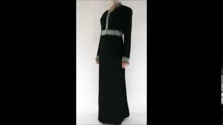 Karimah Aqua Embroidery Black Abaya, Ab670 - Alhannah Islamic Clothing