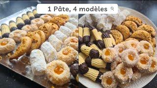 1 Pâte , 4 modèles de gâteaux/ ULTRA FONDANT/recette sablés économique sans emporte pièces