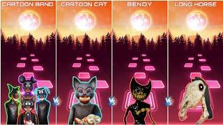 Cartoon Cat vs Bendy vs Long Horse vs Cartoon Band - Tiles Hop EDM Rush