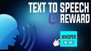 HOW TO ADD TEXT TO SPEECH ON YOUR TWITCH CHANNEL POINTS!