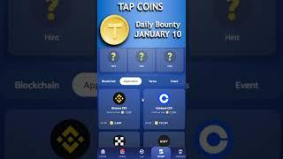 TAP Coins Daily Combo Bounty, January 10, TapCoin Today