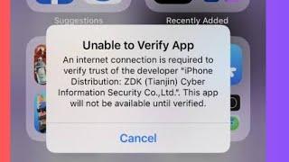 How to fix unable to verify app scarlet 2024 | iOS 17