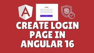 How to create login page in Angular 16?