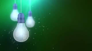 Glowing Bulb Bulbs Falling Down Hanging On String Green Background HD