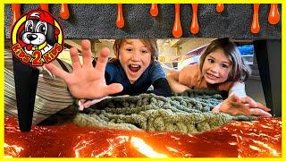 FLOOR IS LAVA  CAVES & TUNNELS Indoor Obstacle Course (CEILING & WALLS ARE LAVA TOO!)