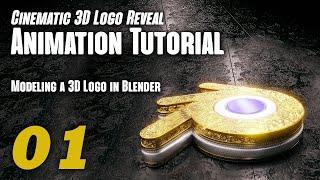 Cinematic 3D Logo Reveal Animation Tutorial 01 - (3D Blender Logo Modeling)