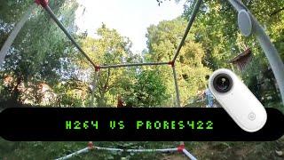 Insta360 Go - footage export test - H264 vs Prores