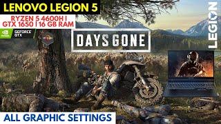 Days Gone Gameplay on Lenovo Legion 5 [Ryzen 5 4600H GTX 1650] - Low, Medium, High, Very High