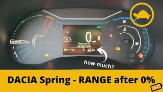 Dacia Spring - I drove it until the battery DIED!  Range on 0% ?