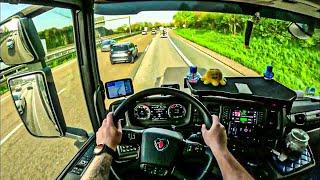 ASMR  POV Truck Driving Scania R500 | Heading To Odense In Denmark | 4k HD |