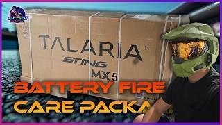 MX5 Battery Fire Recall Timeline -Care Package Review. Talaria MX5 PRO from Luna Cycle. SCUD Battery