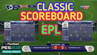 PES 2021 Classic EPL Scoreboard