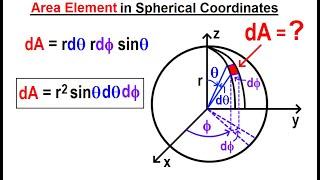 Physics Ch 67.1 Advanced E&M: Review Vectors (76 of 113) Area Element in Spherical Coordinates