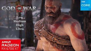 God of War | RX 6700XT + I5 11400 | 1080p All Settings Test | FSR set to performance