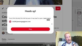 Course Income Secrets - #199 How to fix Pinterest may lead to spam error with your site?