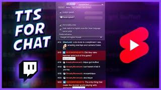 How to get Text to speech for TWITCH CHAT (TTS tutorial) #shorts