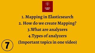 How to create Mapping in Elasticsearch? What are analyzers ?