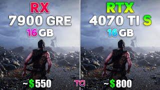 RX 7900 GRE vs RTX 4070 Ti SUPER - Test in 10 Games l Ray Tracing