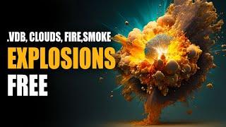free vdb clouds and explosion pack for blender