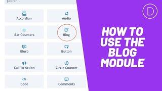 Learning Divi: the Blog module