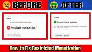 How To Appeal for Red Partner Monetization Policies Facebook Page .Restricted Monetization //Appeal
