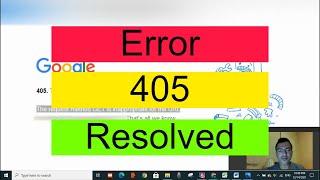 How to fix Error 405 the request Method is inappropriate for the URL