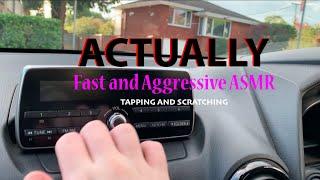 ACTUALLY fast and aggressive ASMR in the CAR (Tapping & Scratching)