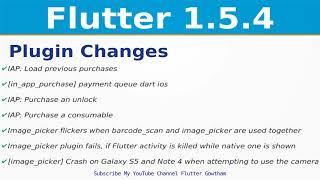 Flutter Plugin Changes | Flutter 1.5.4 Release Updates | iOS | Web | Google I/O 2019