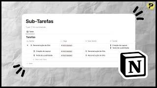 NOVIDADE: Agora o Notion tem Sub-Tarefas - LIVE