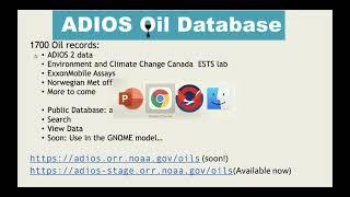 Chris Barker, NOAA - Data Modelling and Prediction - 2021 Oil Spill Technology Workshop