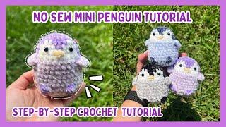 No Sew Mini Penguin Crochet Tutorial  FREE Amigurumi Pattern Step by Step, Intermediate Level