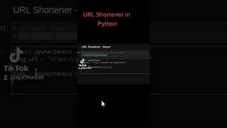 URL Shortener in Python | FreeCodeCamp | machine learning | data science| #shorts