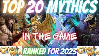 Gems of War TOP 20 MYTHICS 2023 | Best mythics in the game ranked from 1-20 as of June 2023