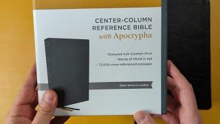 KJV Center-Column Reference Bible with Apocrypha - Genuine Leather BIBLE REVIEW