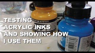 Testing Daler Rowney FW Acrylic Inks