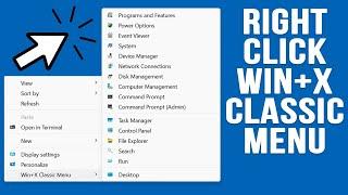 Add the Classic Win+X Menu to the Windows Right Click Context Menu