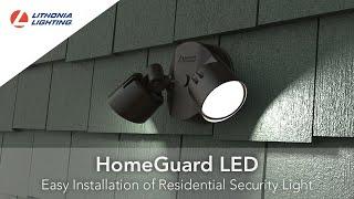 The Lithonia Lighting® HomeGuard LED Security Floodlight with Easy Installation