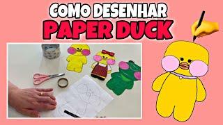 COMO DESENHAR UM PAPER DUCK | Pato de papel famoso do TikTok